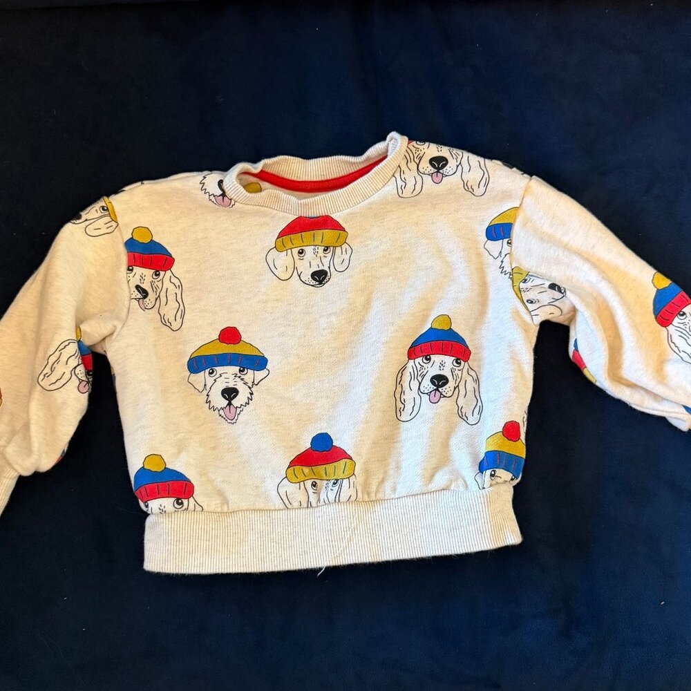 Like New - Mini Boden - Dogs in Hats Sweatshirt - 2T